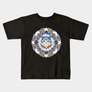 Rug pattern - Persian Antique Floral cat style Kids T-Shirt